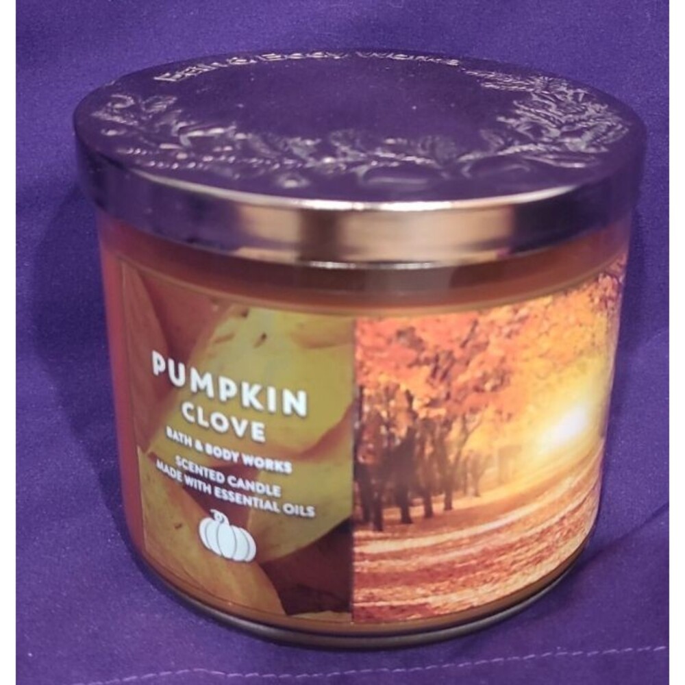 Bath Body Works PUMPKIN CLOVE 3-Wick Large Candle 14.5 Ounce